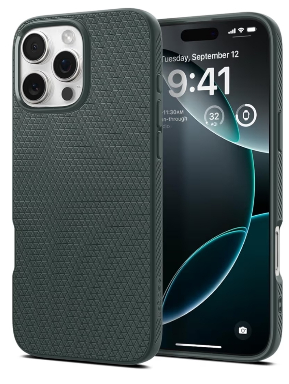 Spigen Liquid Air Designed for iPhone 16 Pro Max Case - Abyss Green